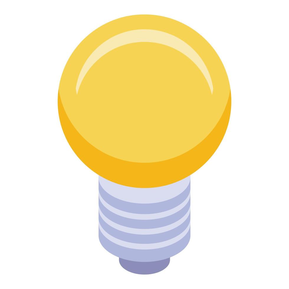 Light bulb icon, isometric style vector