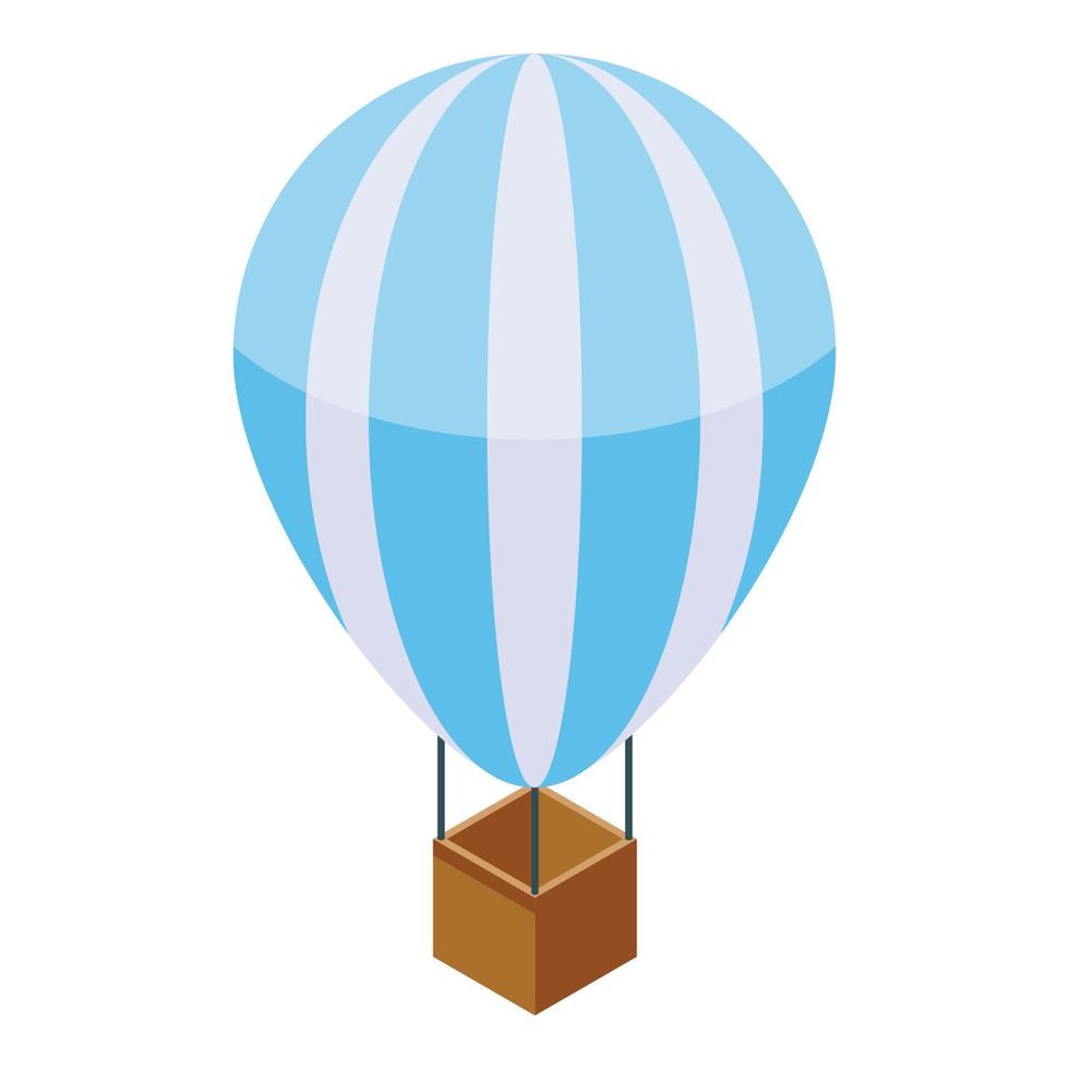 Hot air ballon icon, isometric style vector
