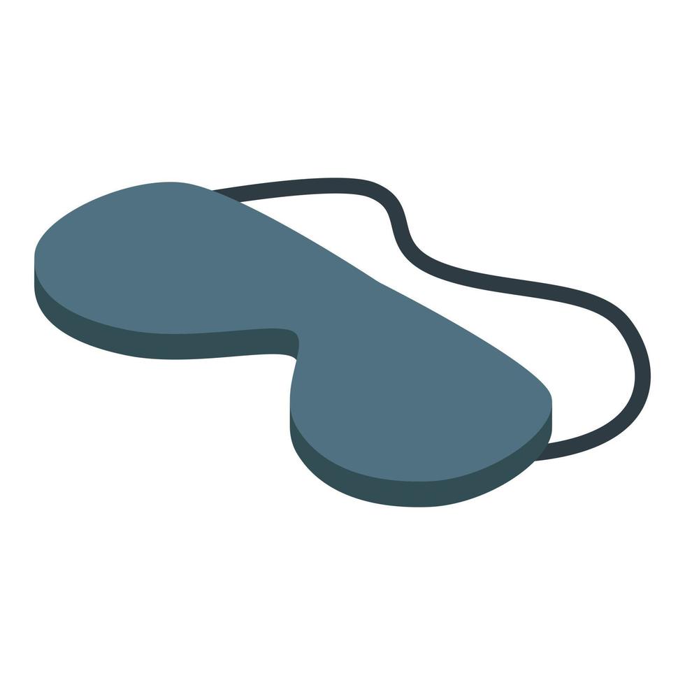 Black sleeping mask icon, isometric style vector