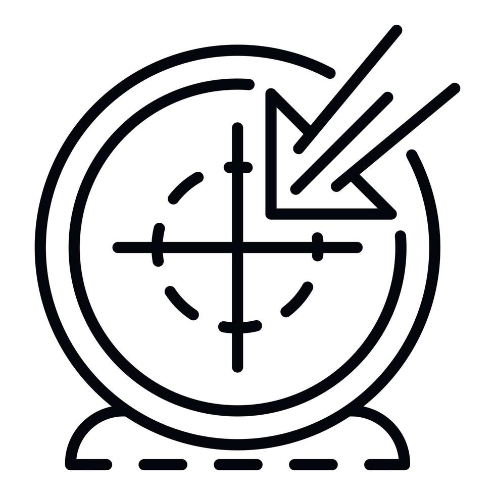 Vlog target icon, outline style vector