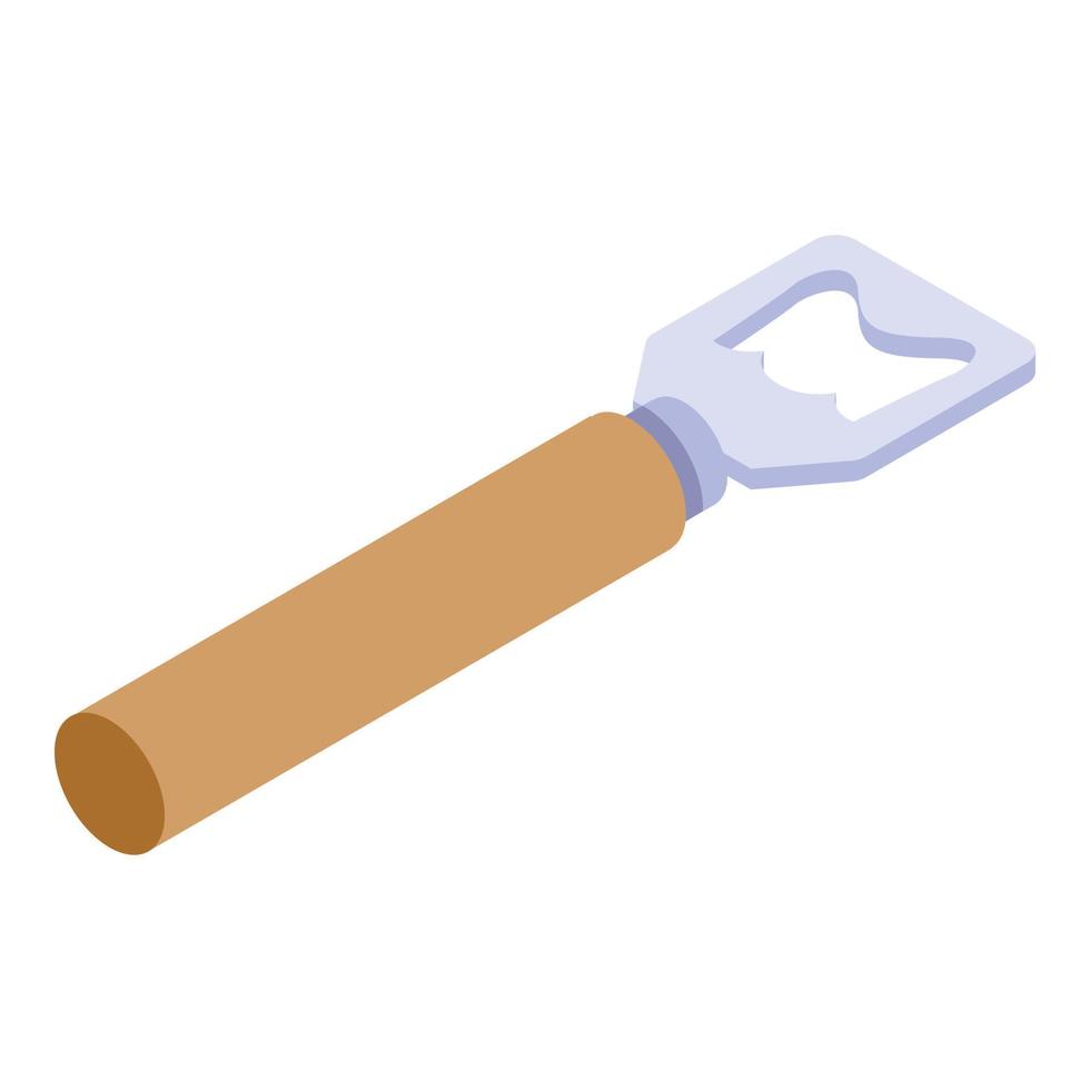 Classic bottle opener icon, isometric style vector