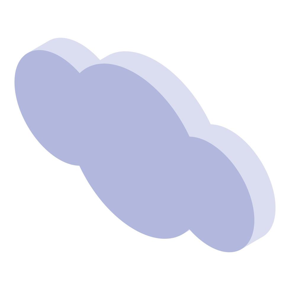 Data cloud icon, isometric style vector