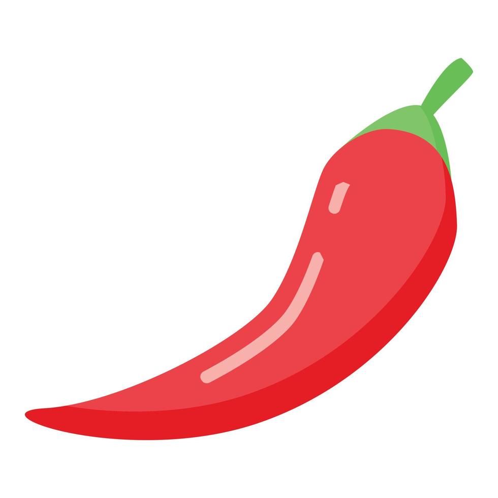 Red chili icon, isometric style vector