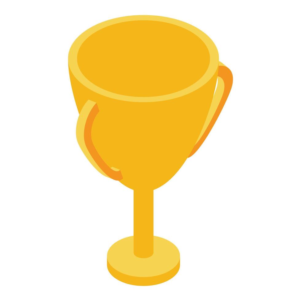 Gold cup icon, isometric style vector