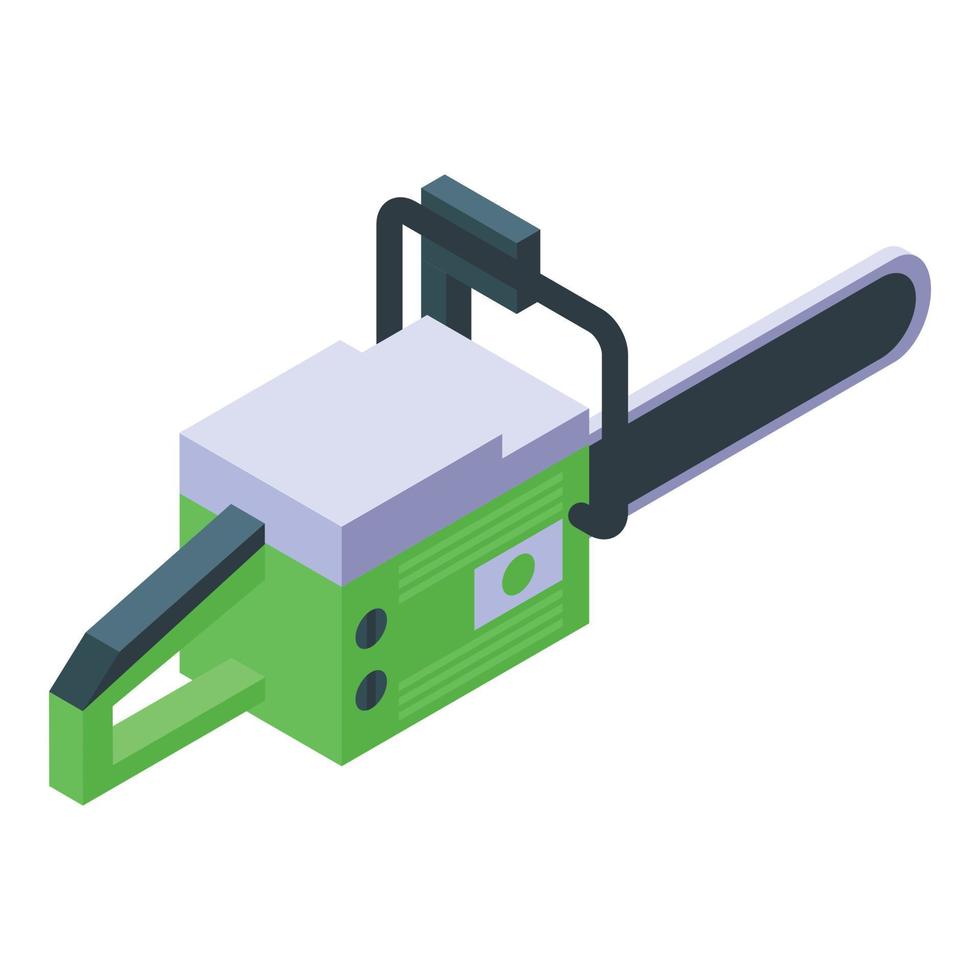 Handle chainsaw icon, isometric style vector