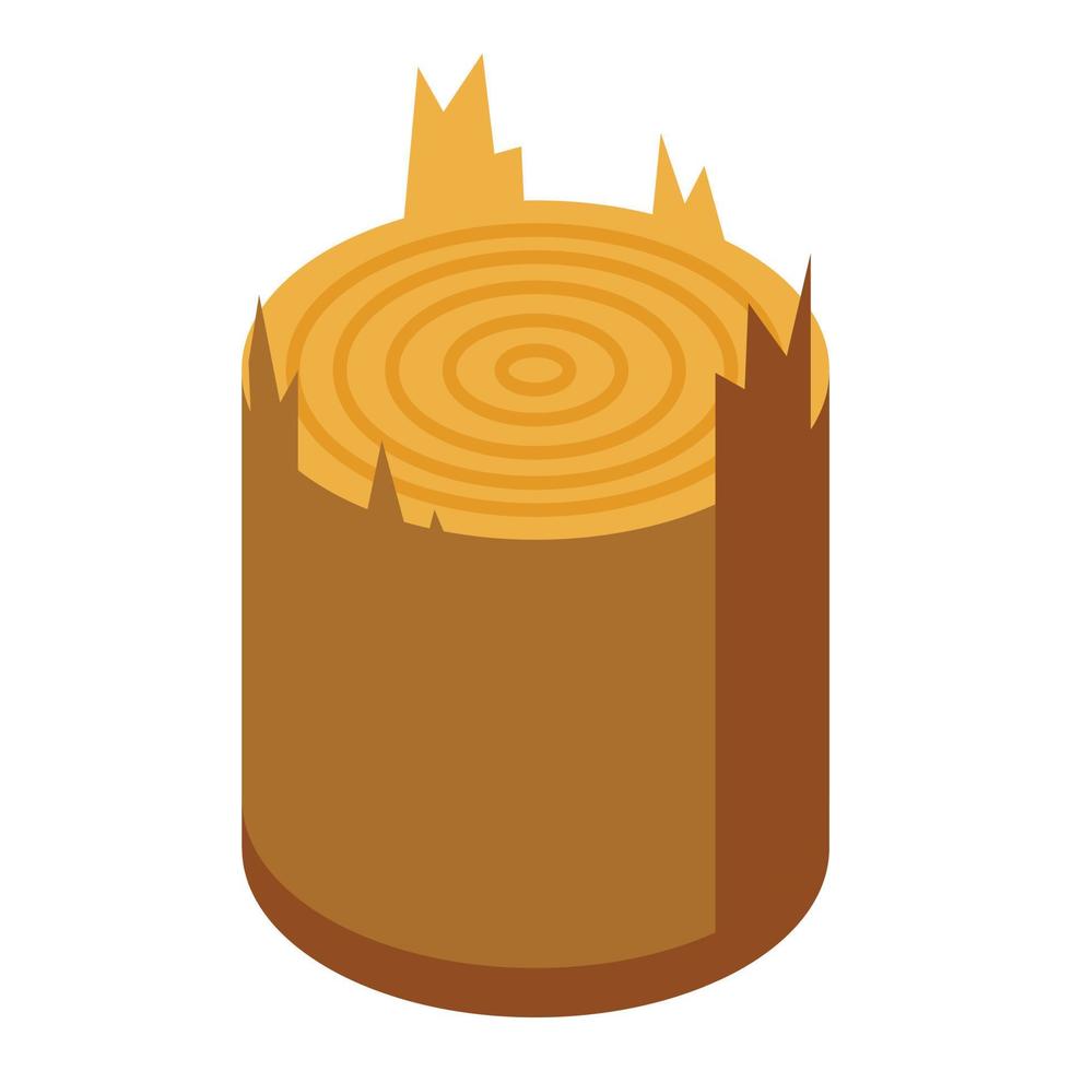 Tree stub icon, isometric style vector