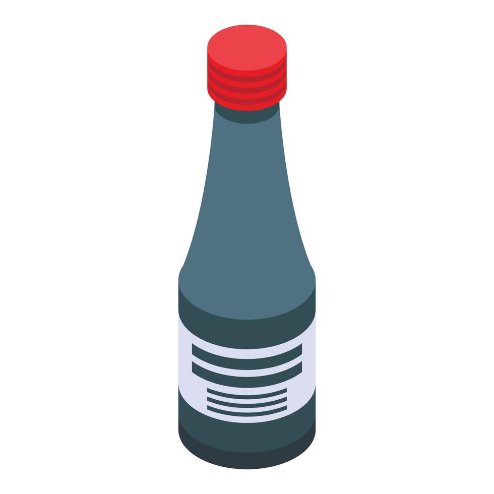 Medical syrup bottle icon, isometric style vector