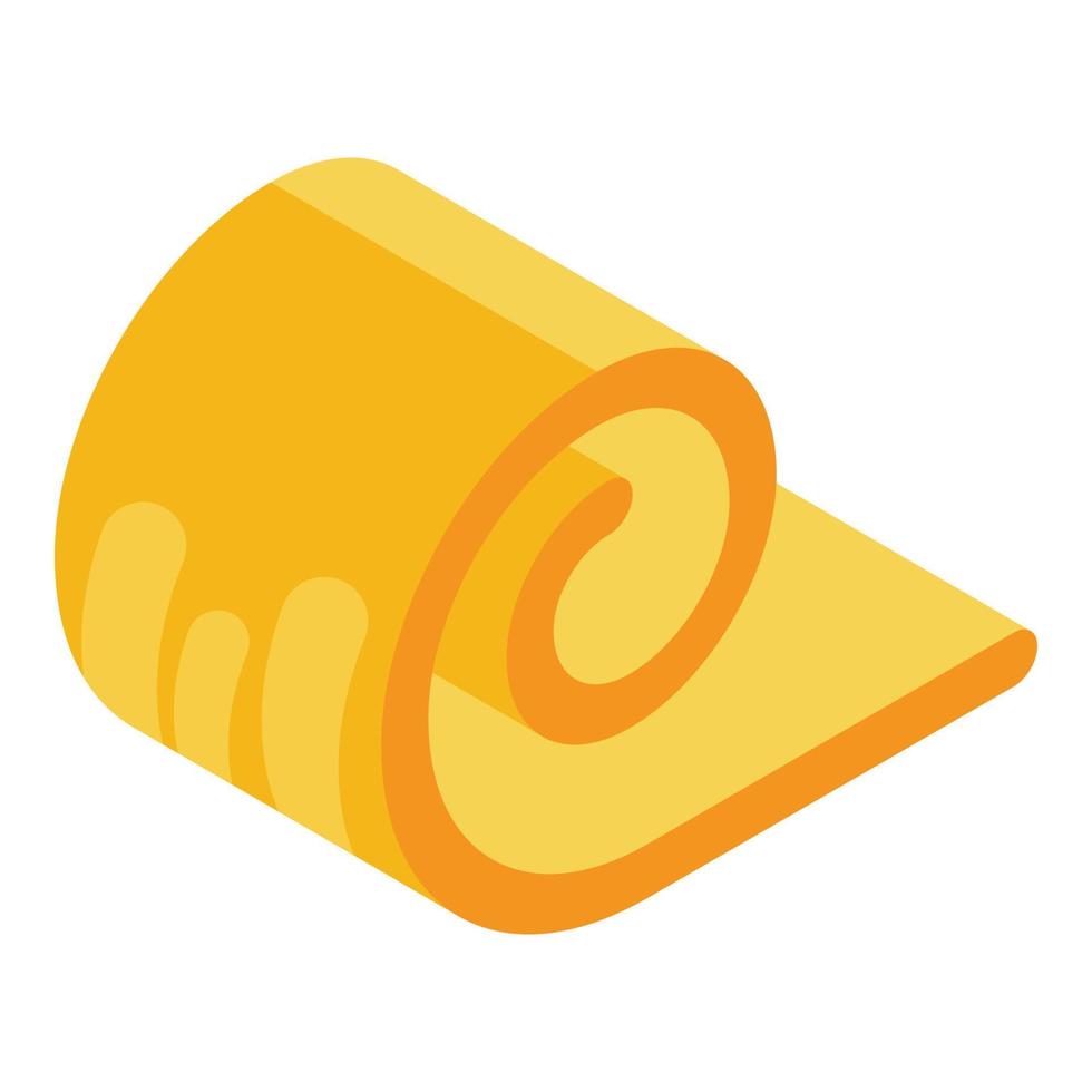 Slice butter icon, isometric style vector