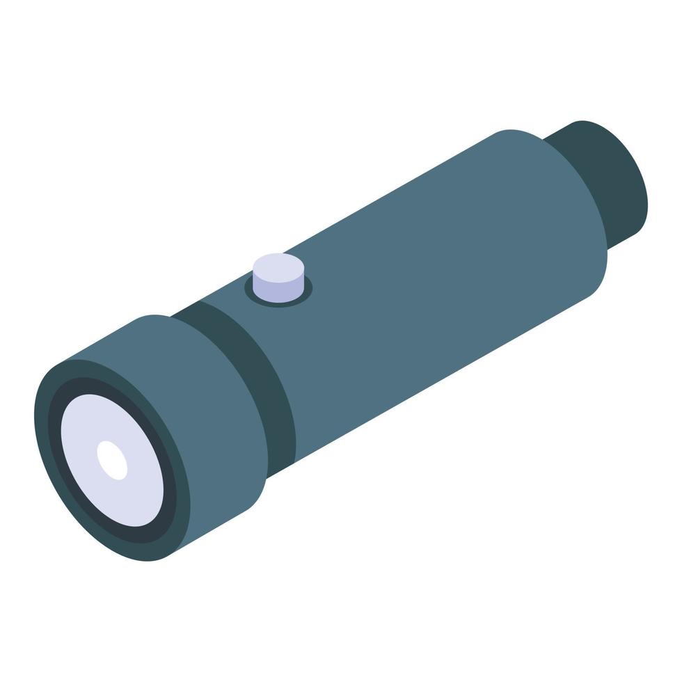 Flashlight icon, isometric style vector