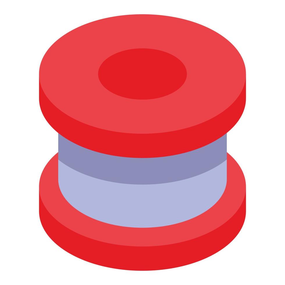 Roll plaster icon, isometric style vector