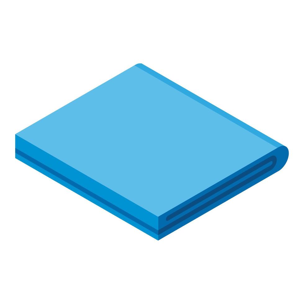 Blue towel icon, isometric style vector