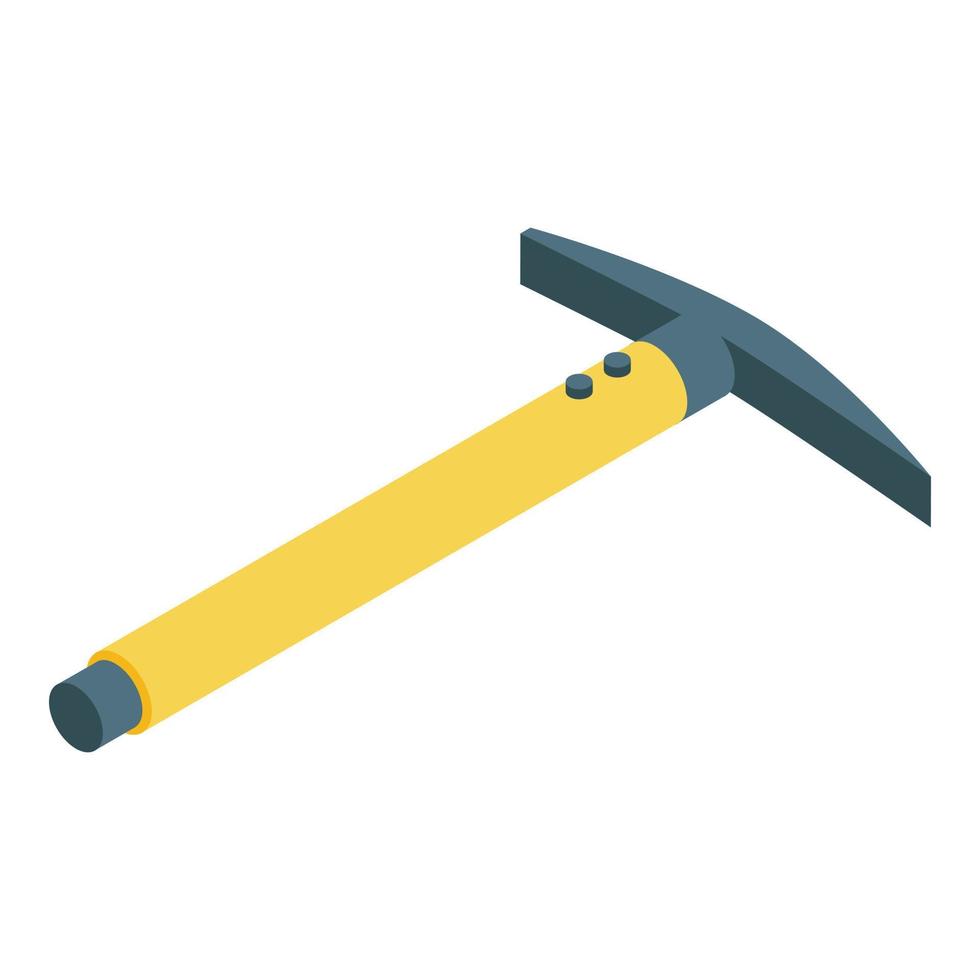 Ice pick axe icon, isometric style vector