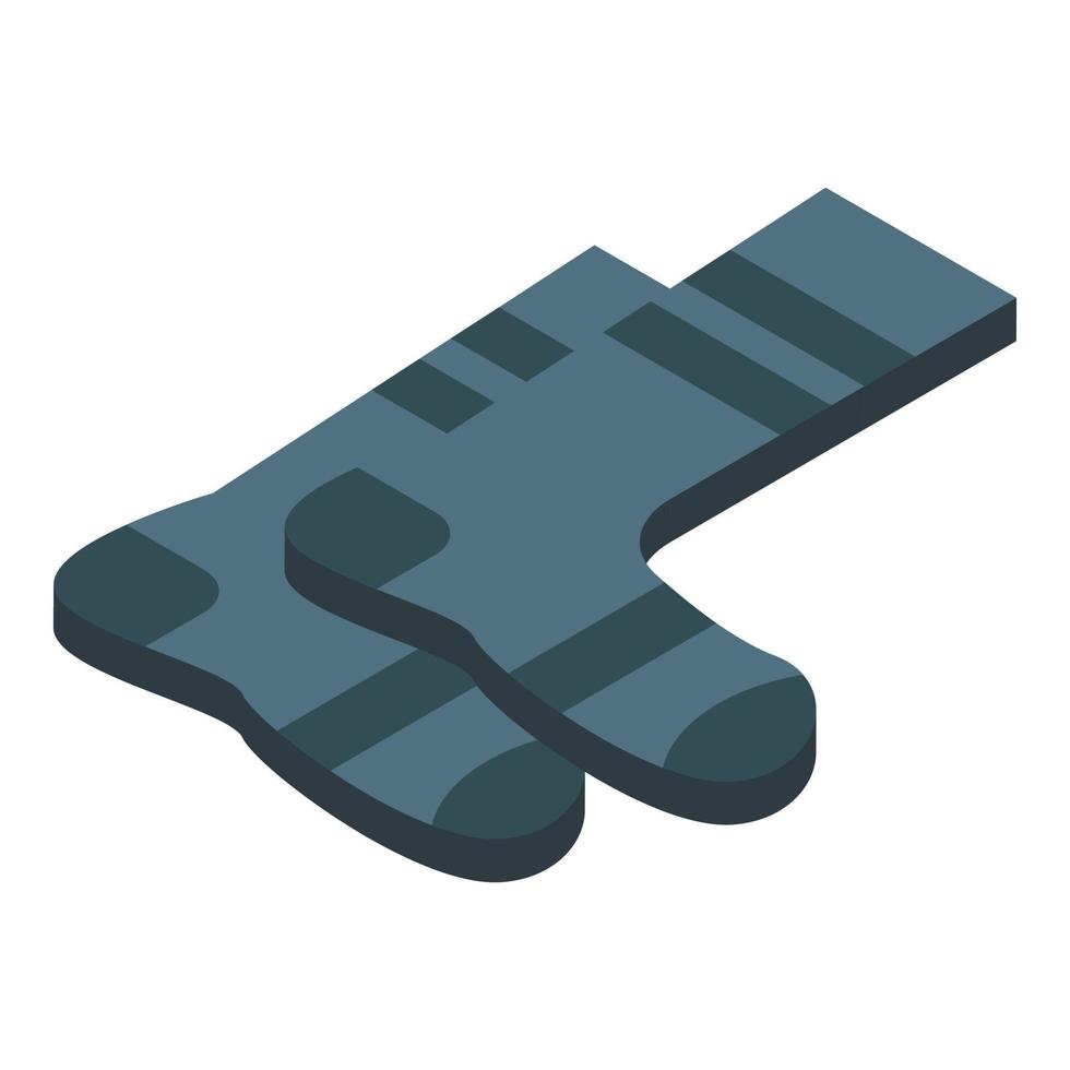 Winter socks icon, isometric style vector