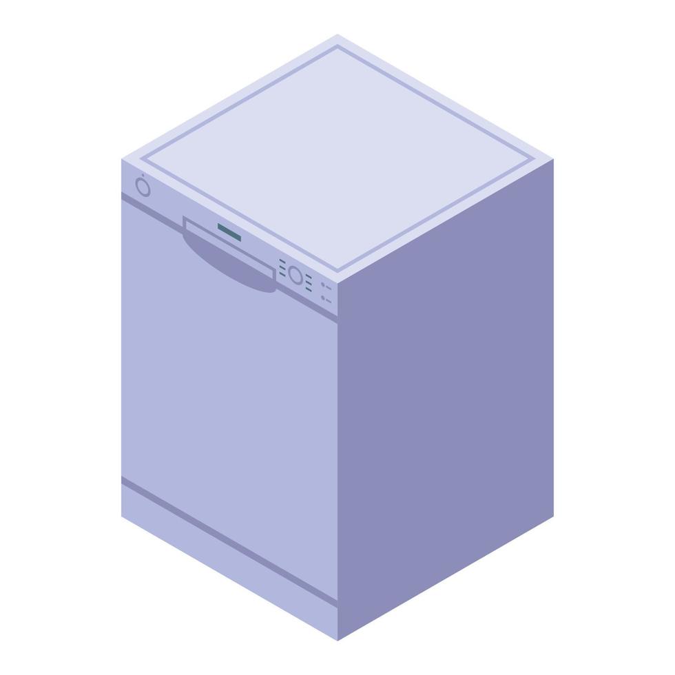 Dishwasher icon, isometric style vector