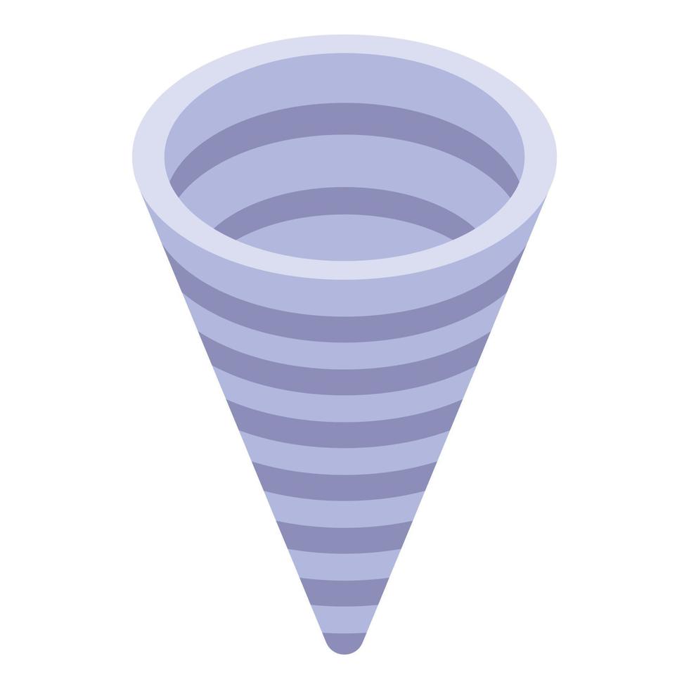 Strong tornado icon, isometric style vector