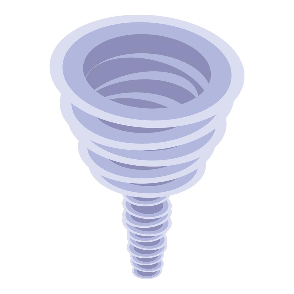 Storm tornado icon, isometric style vector
