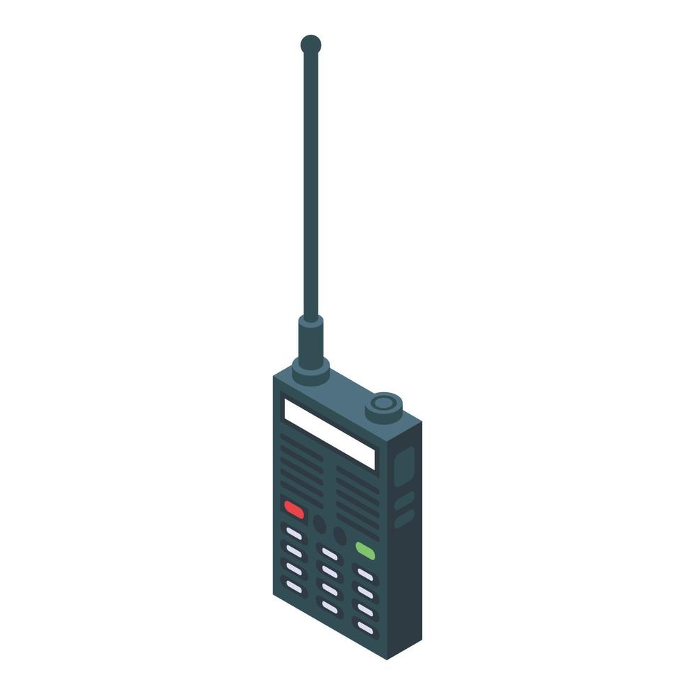 icono de walkie talkie, estilo isométrico vector