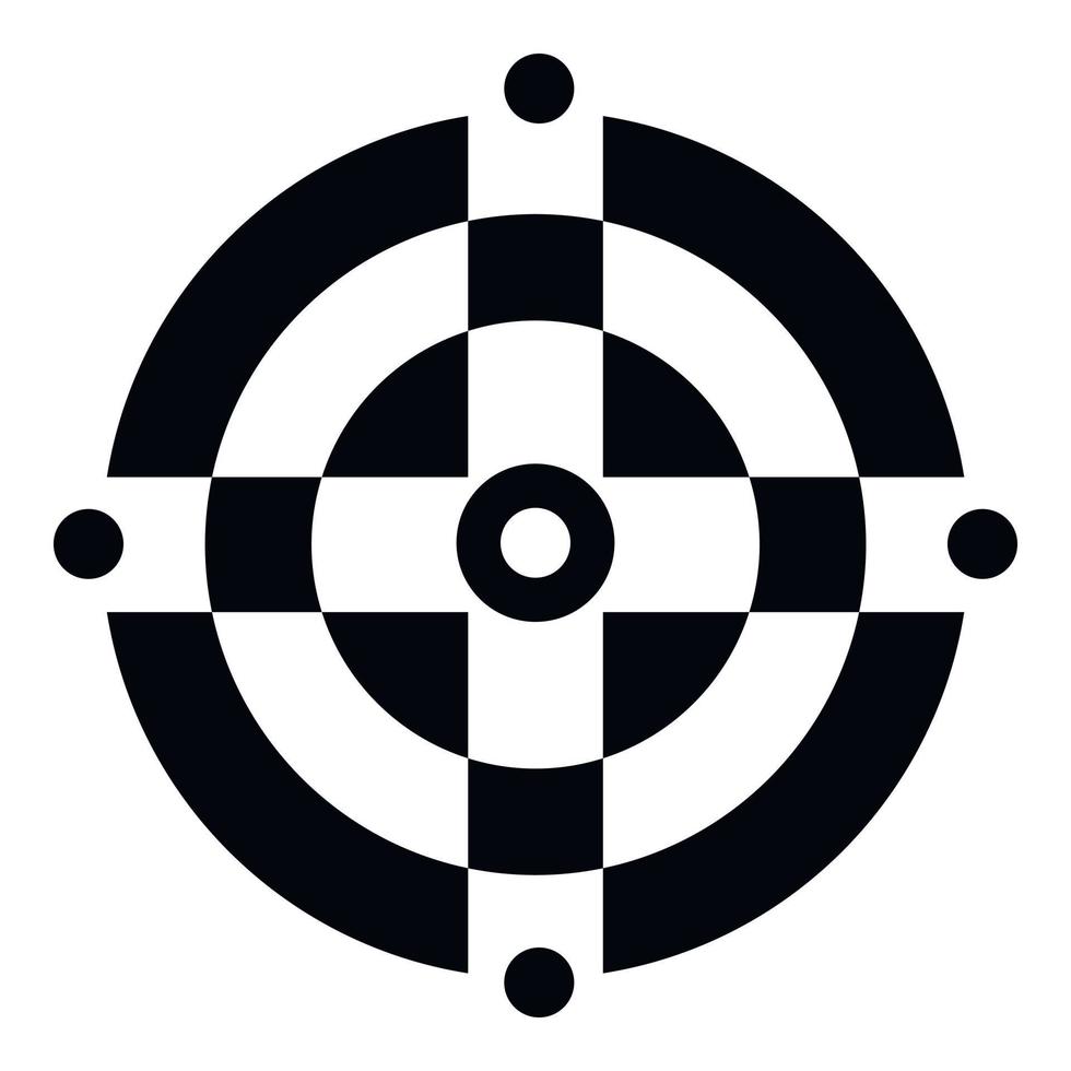 Military target icon, simple style vector