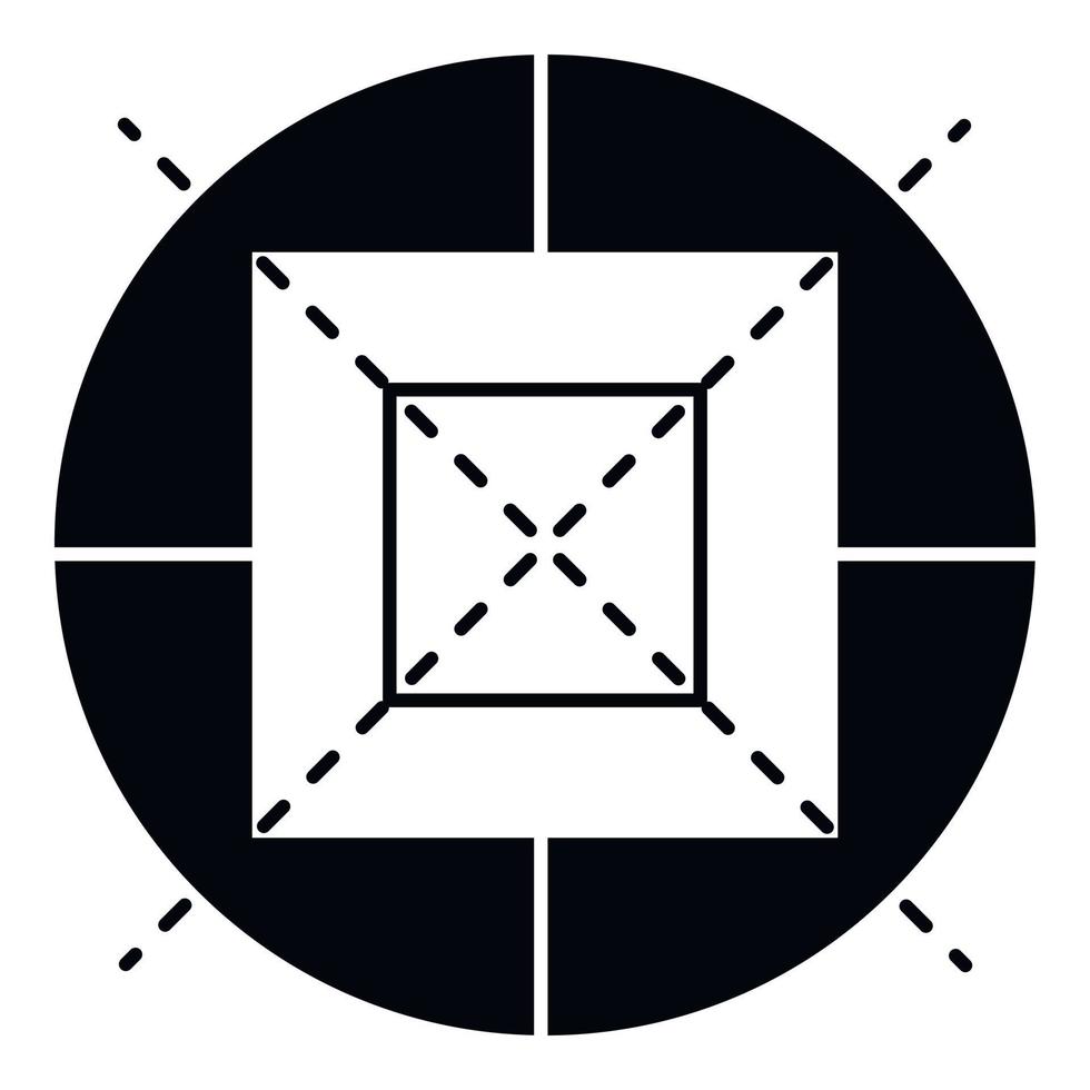 Rifle target icon, simple style vector