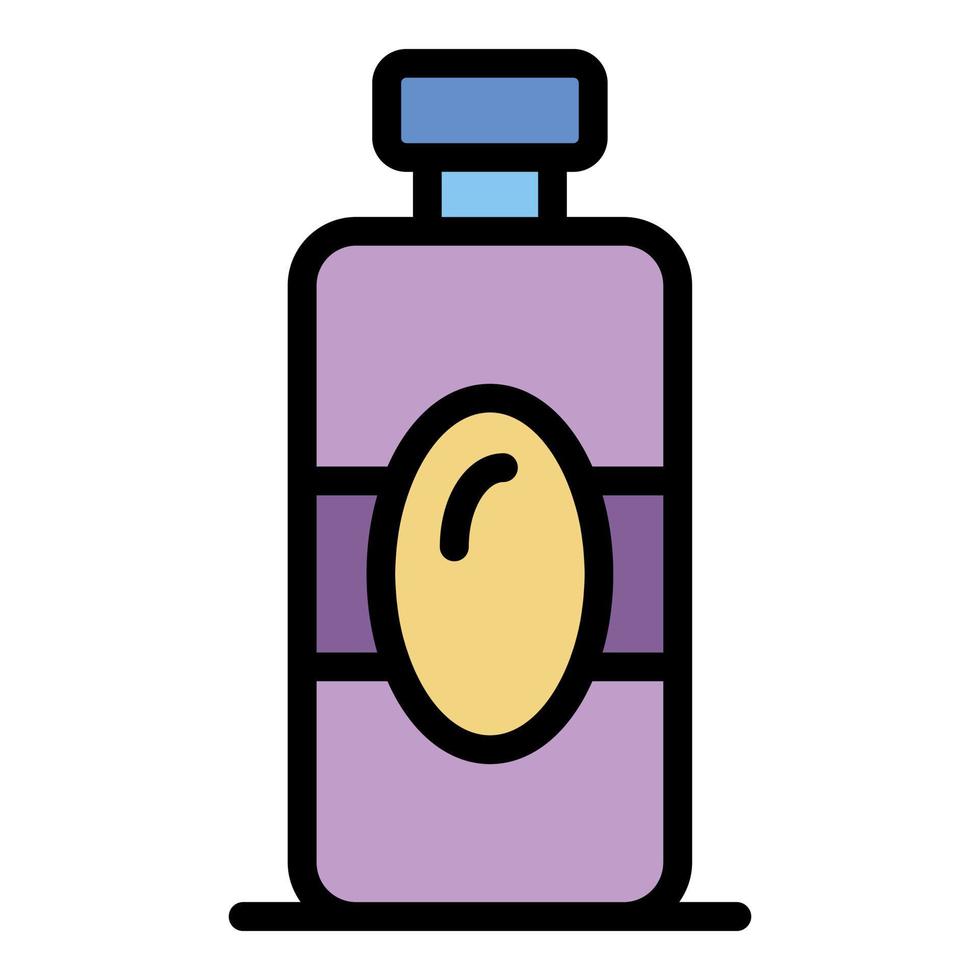 vector de contorno de color de icono de crema de uñas