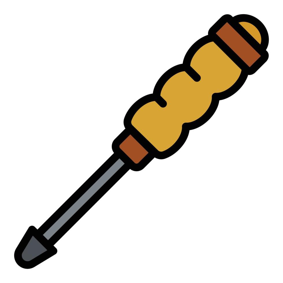 Big screwdriver icon color outline vector