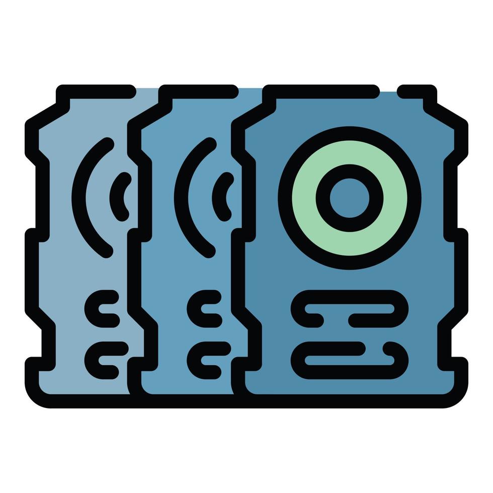 Power video card icon color outline vector