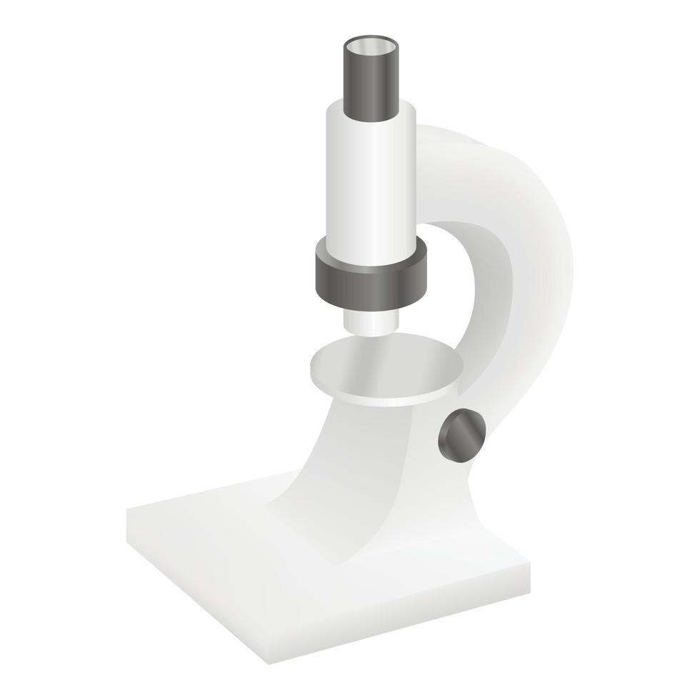 Microscope icon, realistic style vector