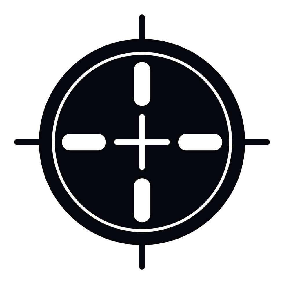 Sport sniper aim icon, simple style vector