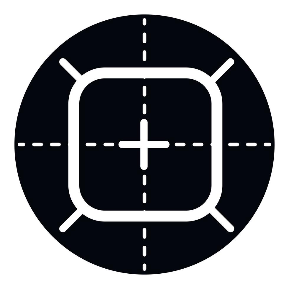 Telescope crosshair icon, simple style vector