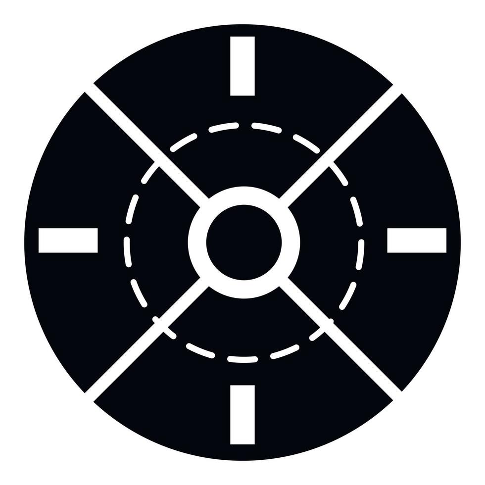 Game crosshair icon, simple style vector