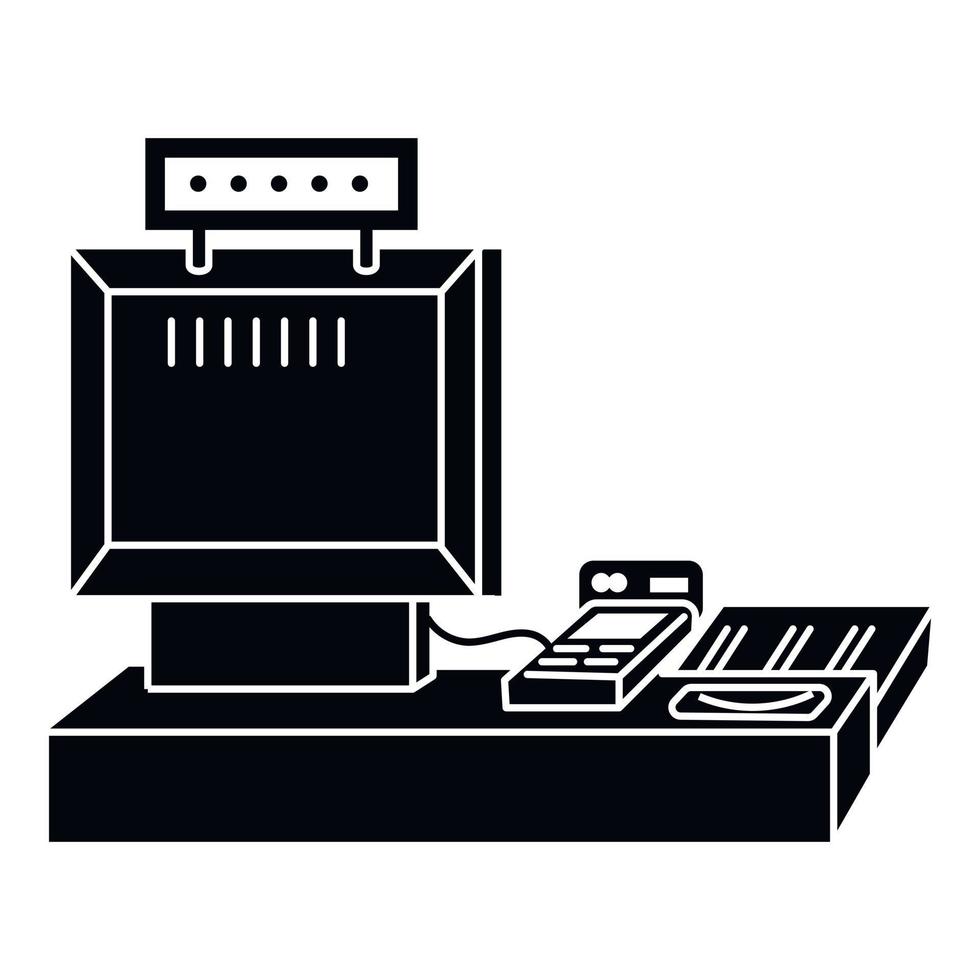 Cash counter icon, simple style vector