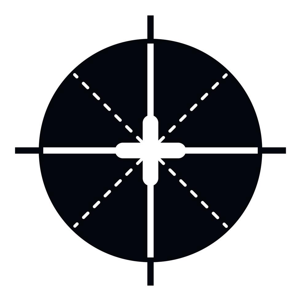 Sniper aim icon, simple style vector