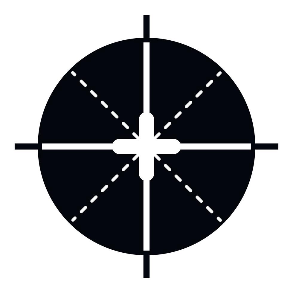 icono de objetivo de francotirador, estilo simple vector