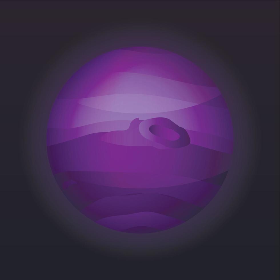 Neptune planet icon, isometric style vector