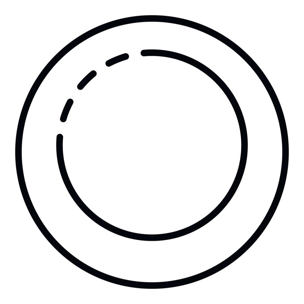 Potter plate icon, outline style vector