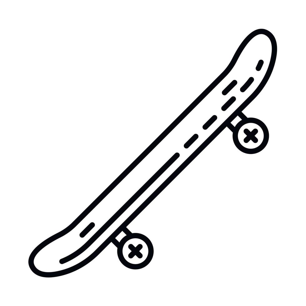 Skateboard lifestyle icon, outline style vector