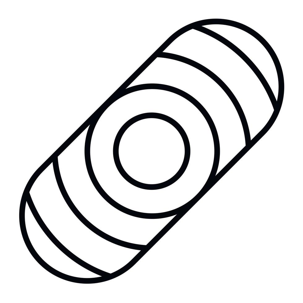 Sandpaper skateboard deck icon, outline style vector