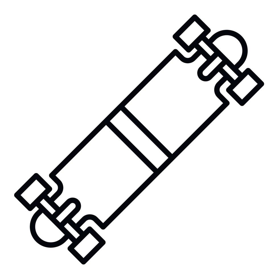 Speed skateboard icon, outline style vector