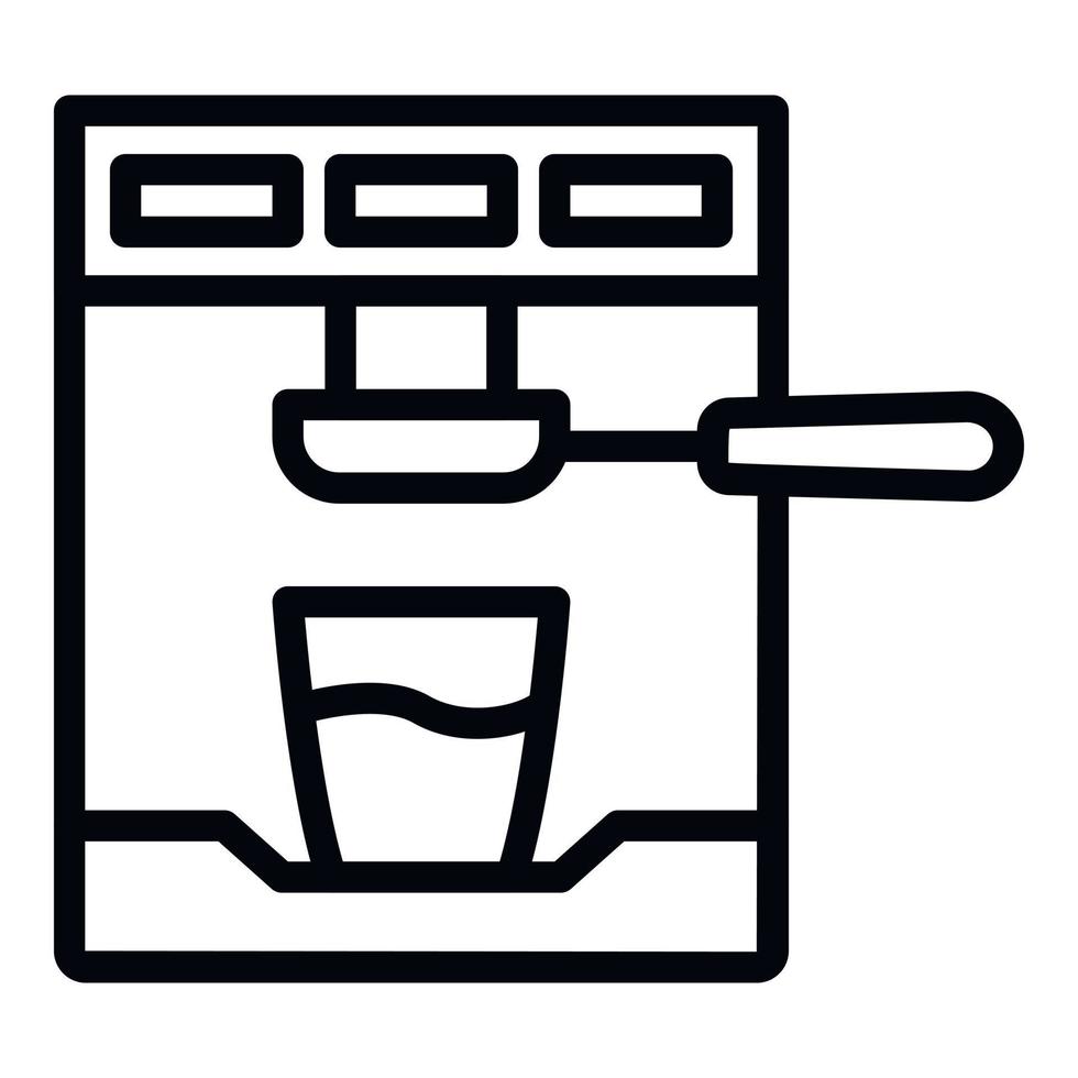 Digital coffee machine icon, outline style vector
