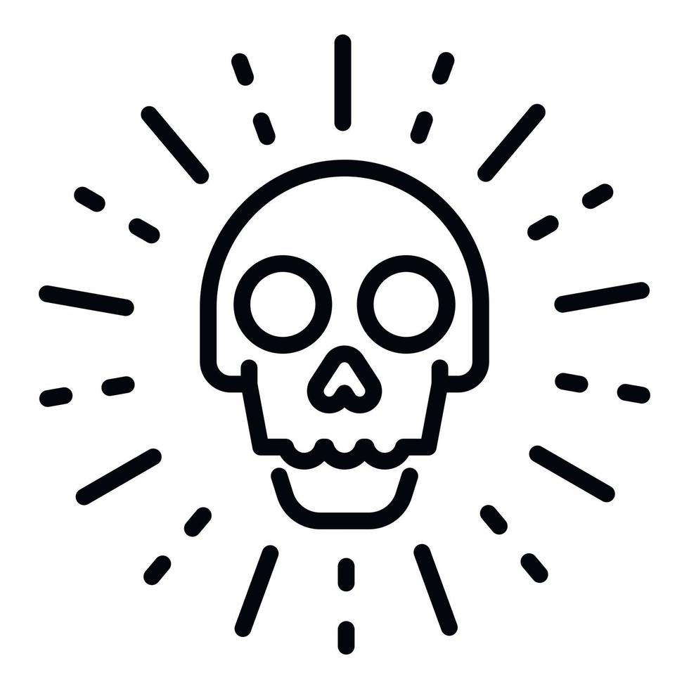 Sudden cyber attack icon, outline style vector