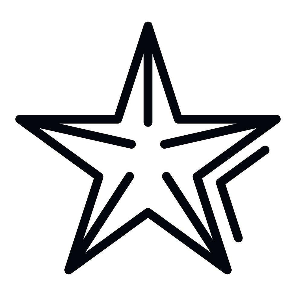 Sea star icon, outline style vector