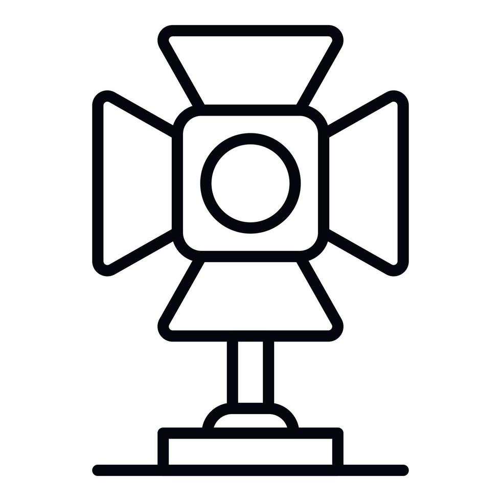 Video spot light icon, outline style vector
