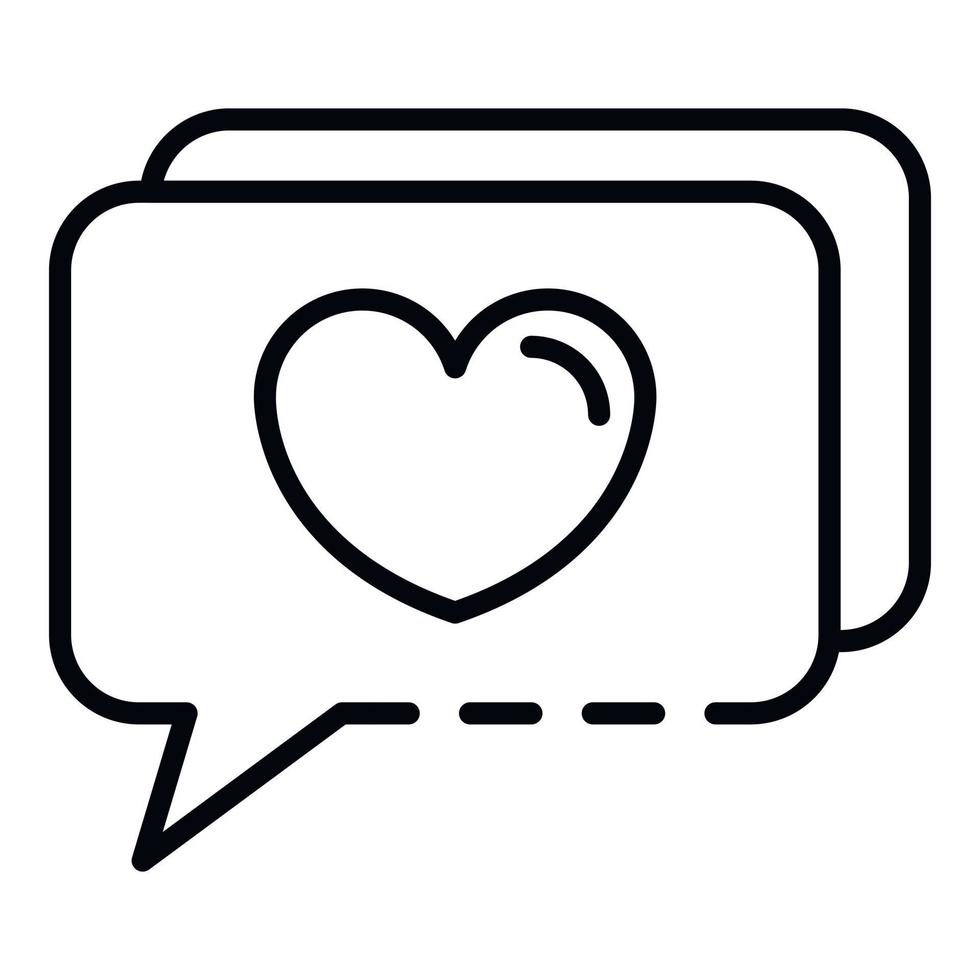 Chat like blog icon, outline style vector