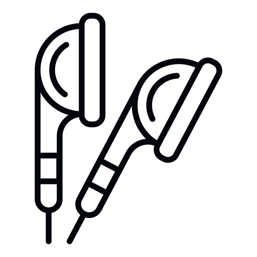 Ear buds icon, outline style vector