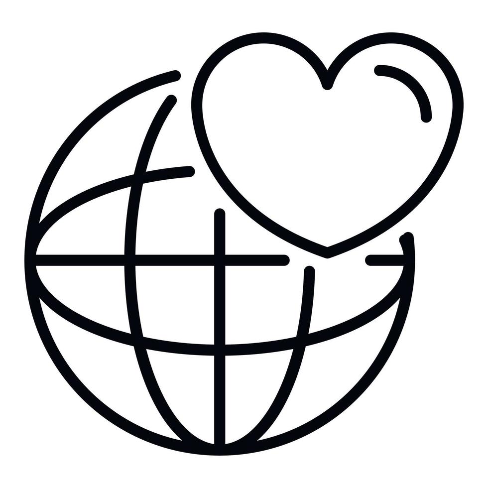 Like global blog icon, outline style vector