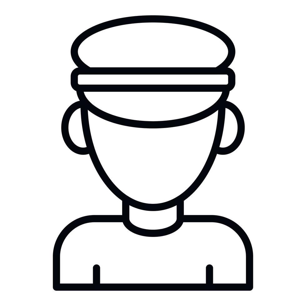 Post man icon, outline style vector