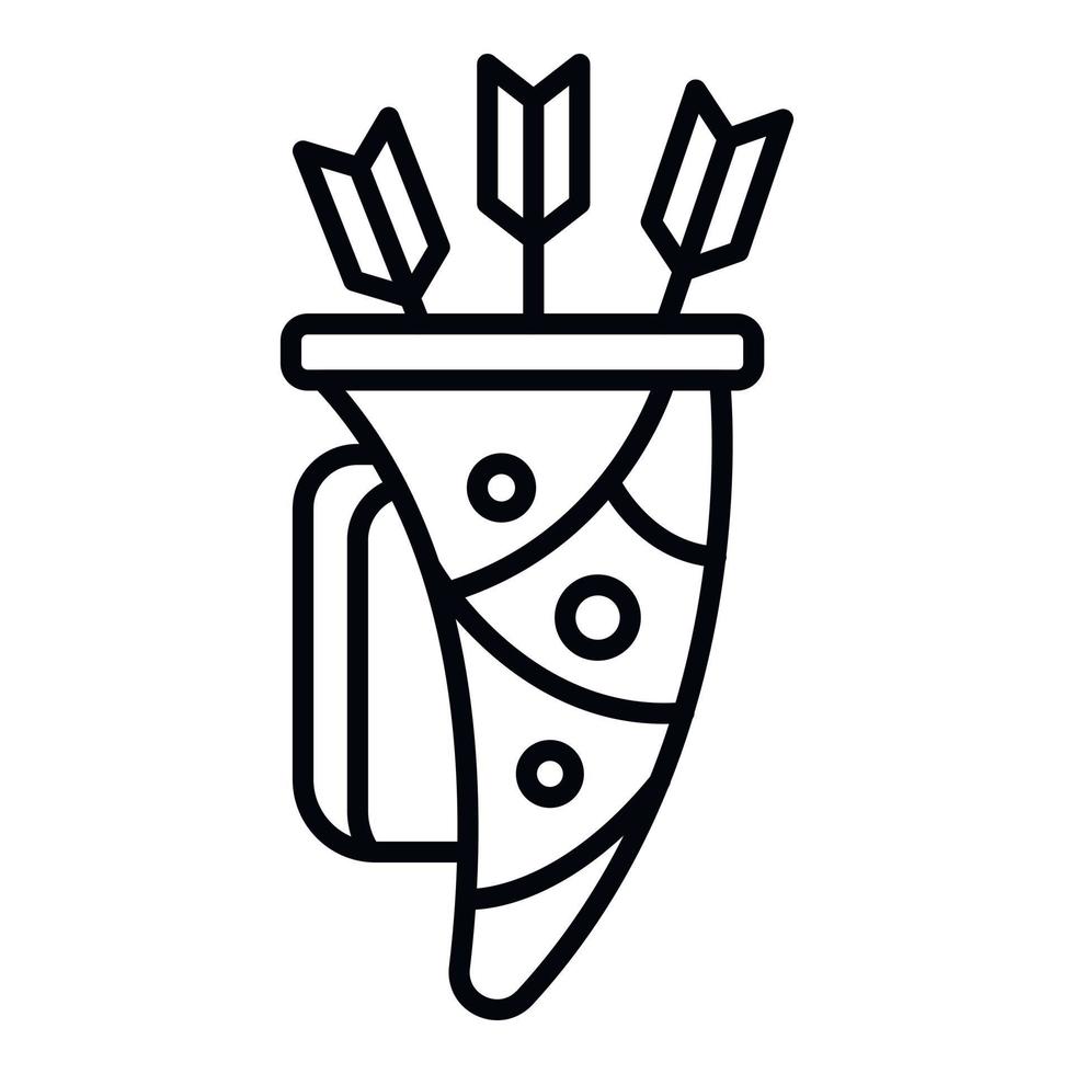 Arrow basket icon, outline style vector