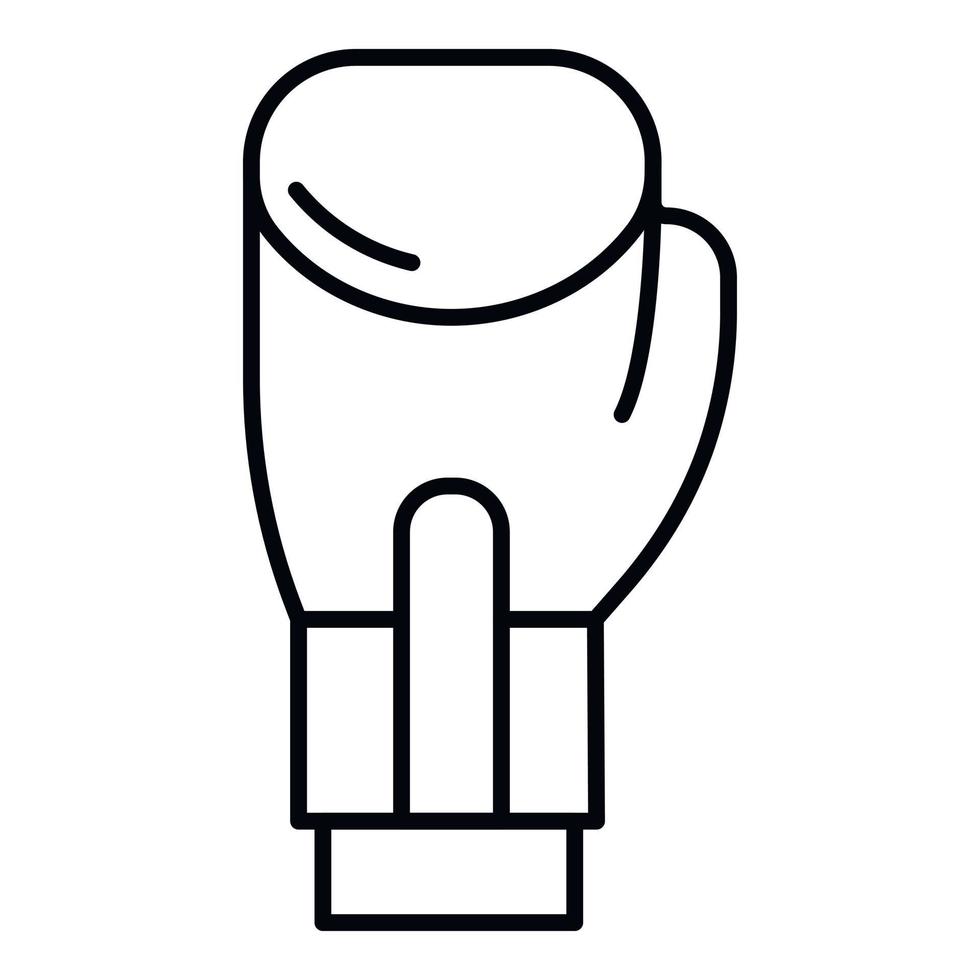 Boxing glove icon, outline style vector