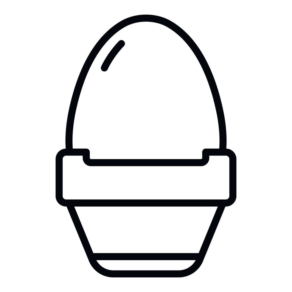 Whole egg icon, outline style vector
