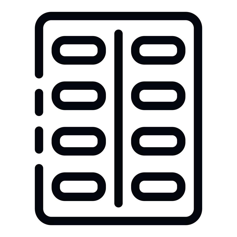 Capsule packaging icon, outline style vector